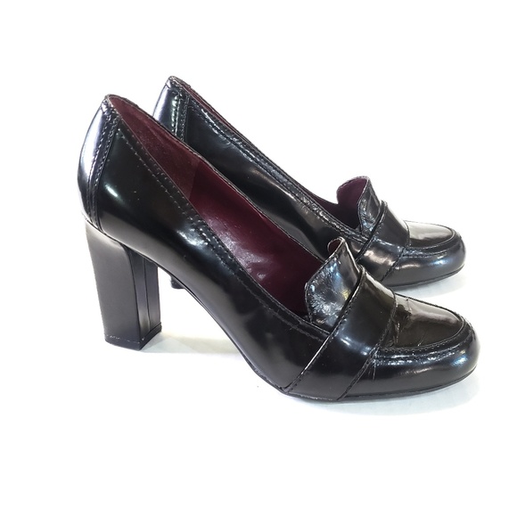 5.5 Enzo Angiolini Leather Heel Loafer Classic - Picture 8 of 8